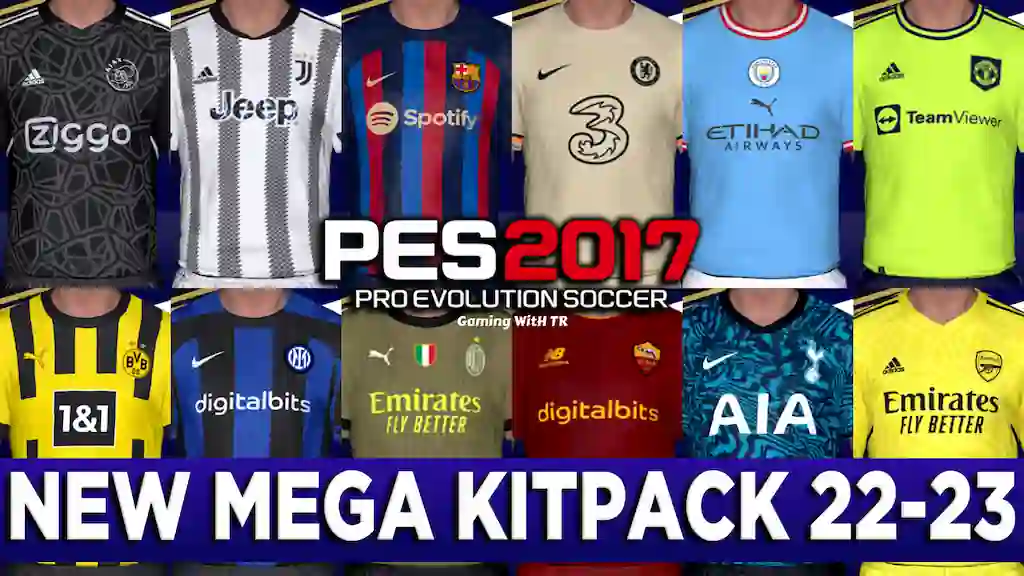 PES 2017 NEW MEGA KITPACK 2022-2023 - PES 2017 Gaming WitH TR