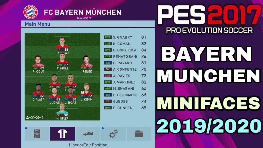 PES 2017 | BAYERN MUNCHEN MINIFACES 2019/2020