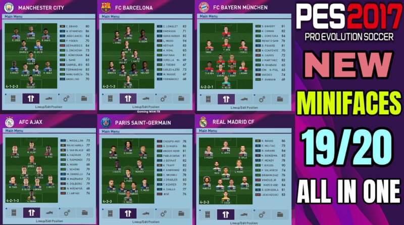PES 2017 | NEW MINIFACES 19/20 | ALL IN ONE