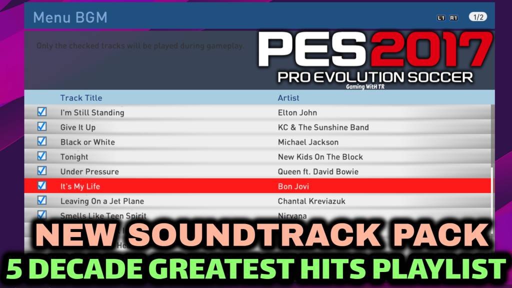 PES 2017 | NEW SOUNDTRACK PACK 2020 | 5 DECADE GREATEST HITS PLAYLIST