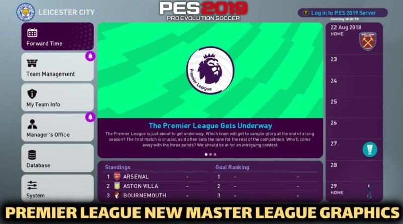 PES 2019 MASTER LEAGUE MOD - New Updates Of PES MODS - Gaming WitH TR