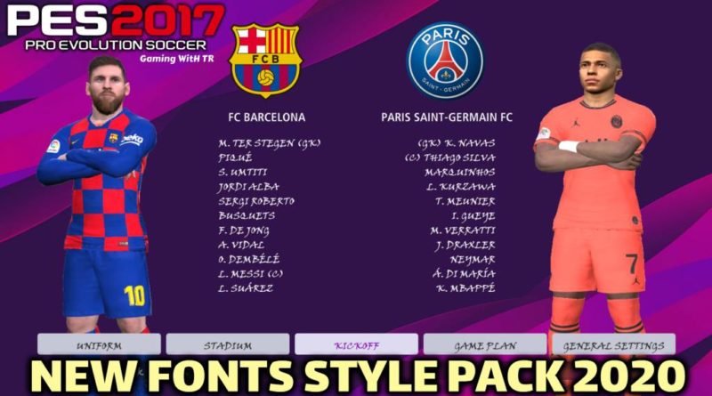 PES 2017 | NEW FONTS STYLE PACK 2020 | DOWNLOAD & INSTALL
