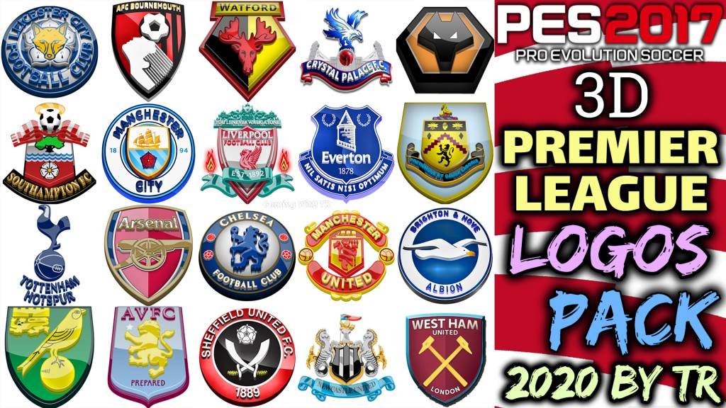 PES 2017 | 3D PREMIER LEAGUE LOGOS PACK 2020 BY TR | DOWNLOAD & INSTALL