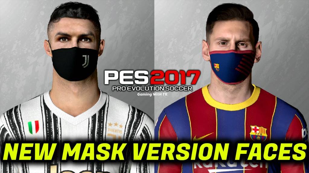 PES 2017 | NEW MASK VERSION FACES | RONALDO & MESSI | DOWNLOAD & INSTALL