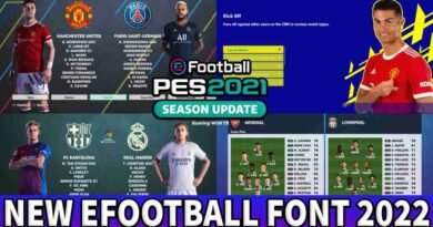 PES 2021 NEW EFOOTBALL FONT 2022