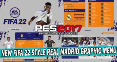 PES 2017 NEW FIFA 22 STYLE REAL MADRID GRAPHIC MENU