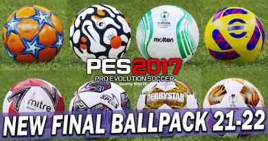 PES 2017 NEW FINAL BALLPACK 2021-2022