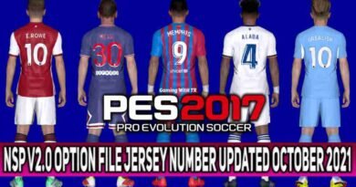 PES 2017 NEW OPTION FILE WITH JERSEY NUMBER UPDATED 2021 (NEXT SEASON PATCH V2.0 OCTOBER UPDATE)
