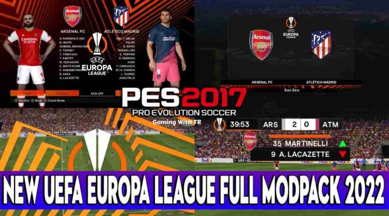 PES 2017 NEW UEFA EUROPA LEAGUE FULL MODPACK 2022