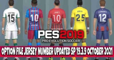 PES 2019 NEW OPTION FILE WITH JERSEY NUMBER UPDATED 2021 (SMOKE PATCH 19.3.9 OCTOBER UPDATE UNOFFICIAL)