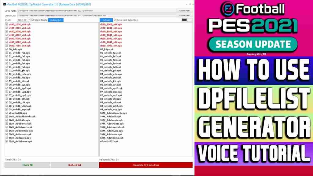 PES 2017 DPFILELIST GENERATOR V1.8 - PES 2017 Gaming WitH TR in 2023