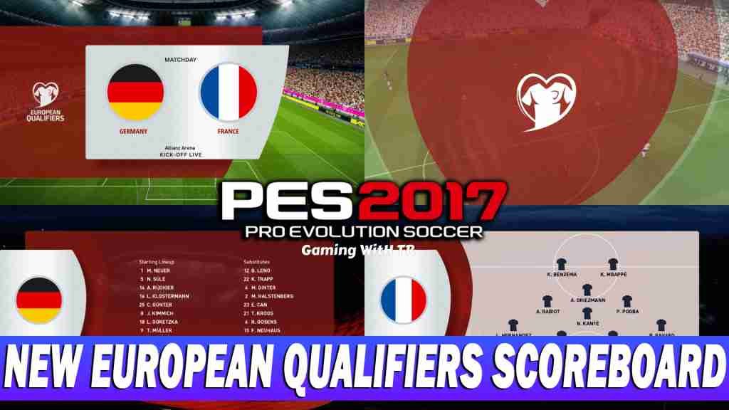 PES 2017 NEW EUROPEAN QUALIFIERS SCOREBOARD
