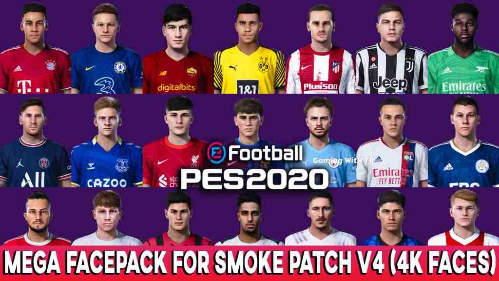 PES 2020 LATEST MEGA FACEPACK FOR SMOKE PATCH V4
