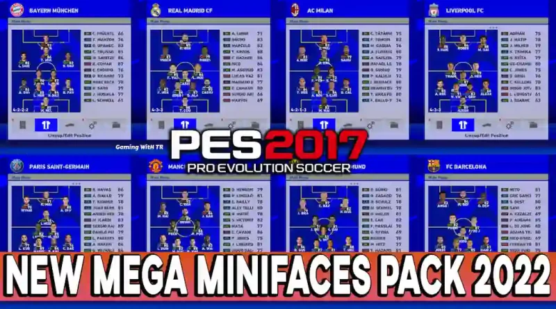 PES 2017 NEW MEGA MINIFACES PACK 2022