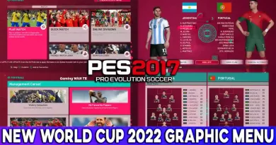 PES 2017 NEW WORLD CUP 2022 GRAPHIC MENU