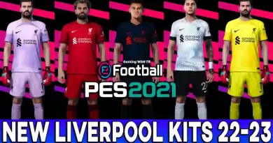 PES 2021 NEW LIVERPOOL KITS 2022-2023 OFFICIAL