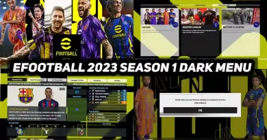 PES 2017 NEW EFOOTBALL 2023 DARK MENU