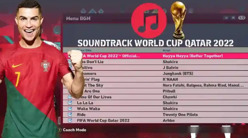 PES 17-18-19-20-21 NEW SOUNDTRACK FIFA WORLD CUP QATAR 2022 UPDATE