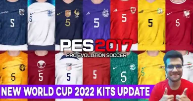 PES 2017 NEW WORLD CUP 2022 KITS GROUP A-D UPDATE
