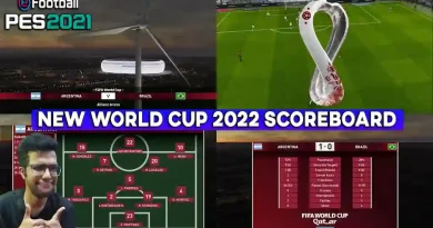 PES 2021 NEW WORLD CUP 2022 SCOREBOARD UPDATE