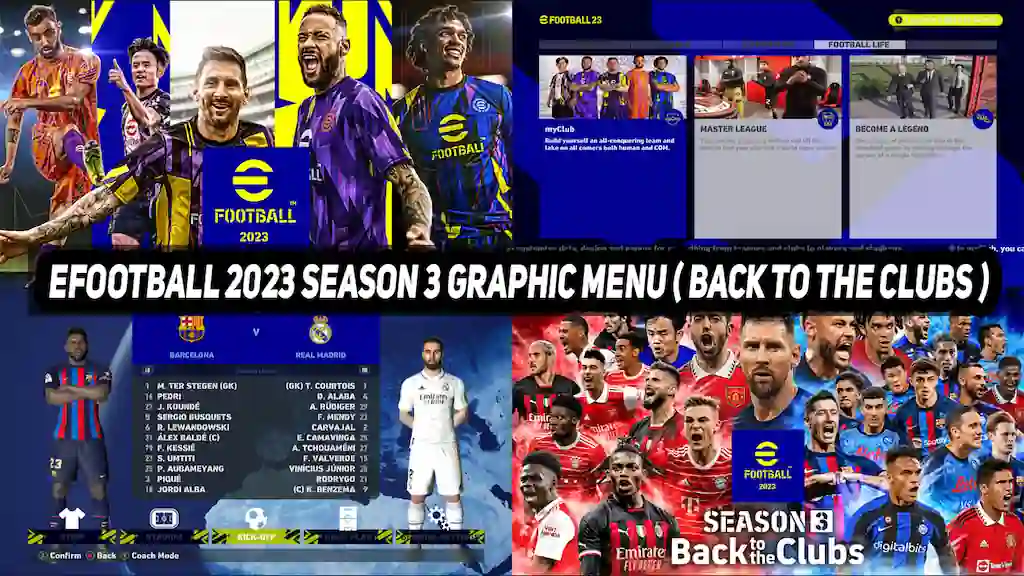 PES 2017 NEW EFOOTBALL 2023 GRAPHIC MENU V3