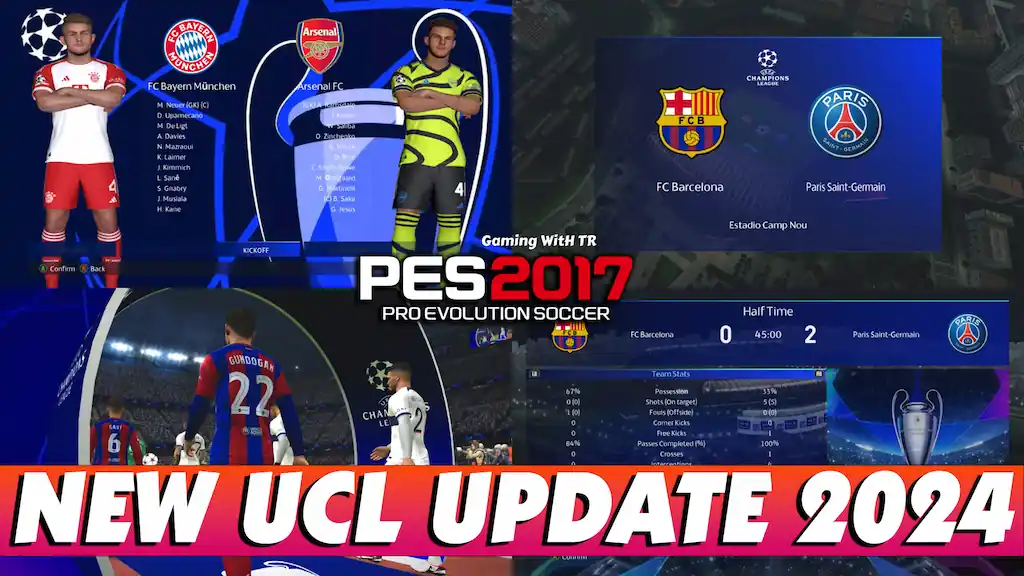 PES 2017 NEW UEFA CHAMPIONS LEAGUE UPDATE 2024