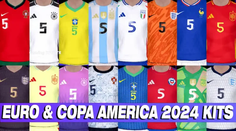 PES 2017 NEW EURO 2024 & COPA AMERICA 2024 KITS UPDATE