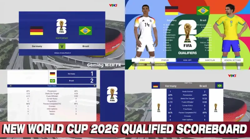 PES 2017 NEW WORLD CUP 2026 QUALIFIED SCOREBOARD UPDATE