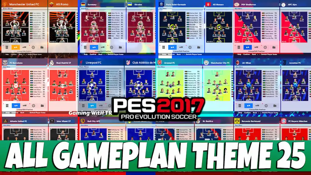 PES 2017 NEW GAMEPLAN THEME UPDATE 2025 AIO