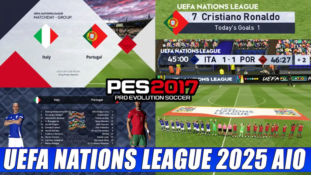 PES 2017 NEW FULL UEFA NATIONS LEAGUE 2025 UPDATE AIO