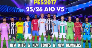 PES 2017 NEW OFFICIAL KITS SEASON 2025-2026 V5