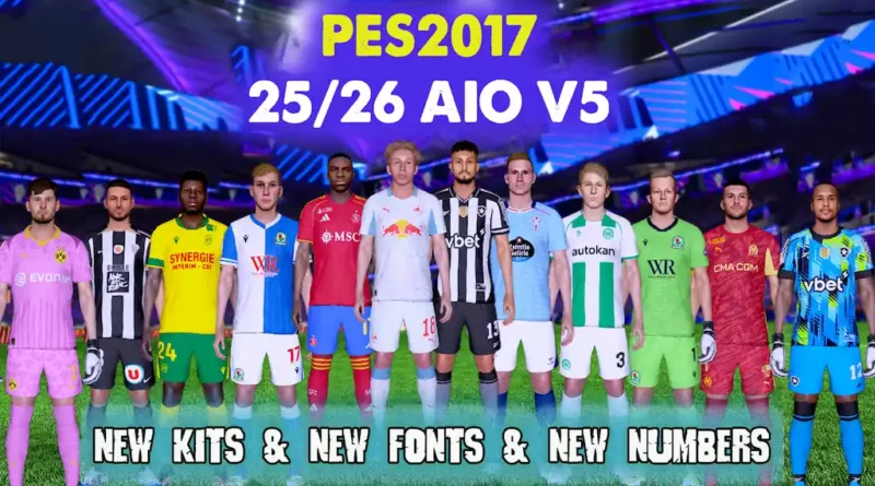 PES 2017 NEW OFFICIAL KITS SEASON 2025-2026 V5