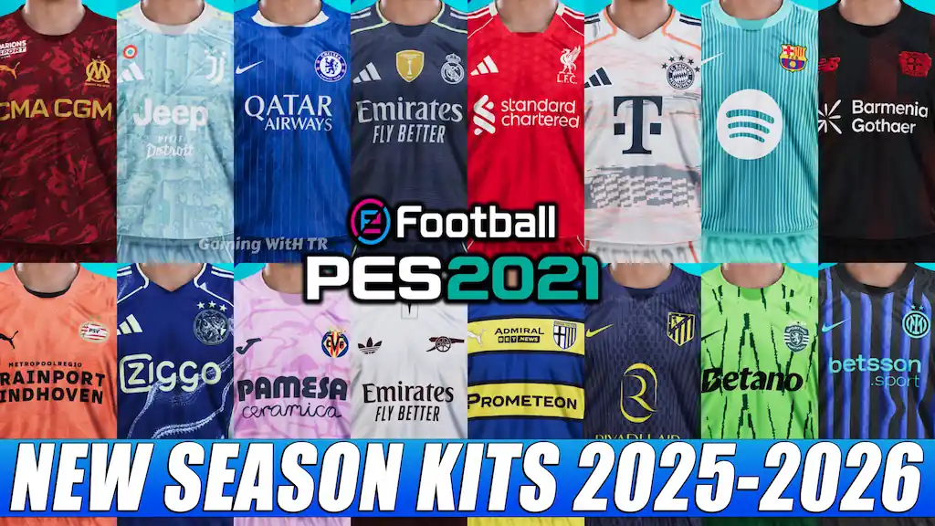 PES 2021 NEW SEASON KITS 2025-2026 UPDATE V6 AIO