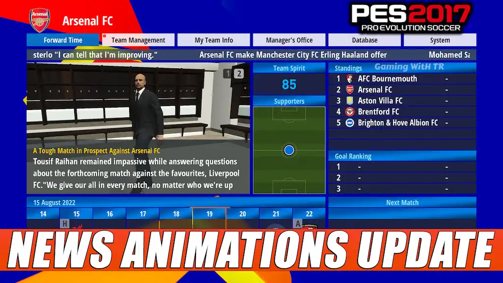 PES 2017 MASTER LEAGUE NEWS ANIMATIONS UPDATE
