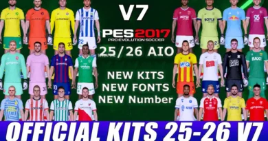 PES 2017 NEW OFFICIAL KITS SEASON 2025-2026 V7